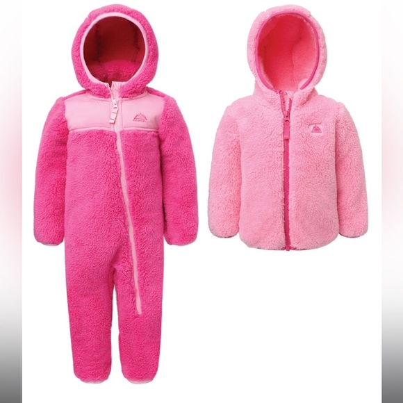 Kids Baby Girl Jacket Snozu Infant 2-piece Sz 18 Mos, 24 Mos Fleece Set Pink NWT - Picture 4 of 7